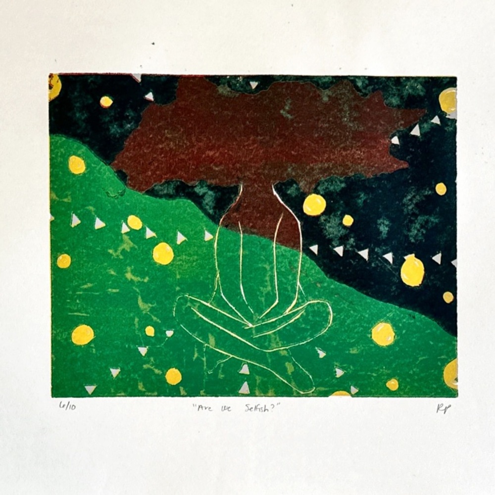 Abstract Green and Brown Art Print